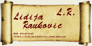 Lidija Rauković vizit kartica